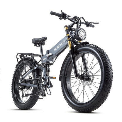Folding Electric Bike for Adult 26'', 1000W UL2849 48V 40Ah Removable Battery Fat Tire E-Mountain Bike up to 30MPH Long Range off Road Ebike Beach Snow Dual Hydraulic&Brakes Electric Bicycle