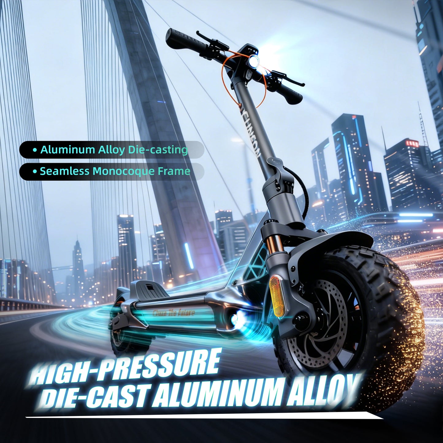 Electric Scooter Adult with 1200W Motor Folding E-Scooter, 50 Mile Range, 10.5" off Road Tires，Max Limited 31Mph，Fingerprint Unlock and App Controller